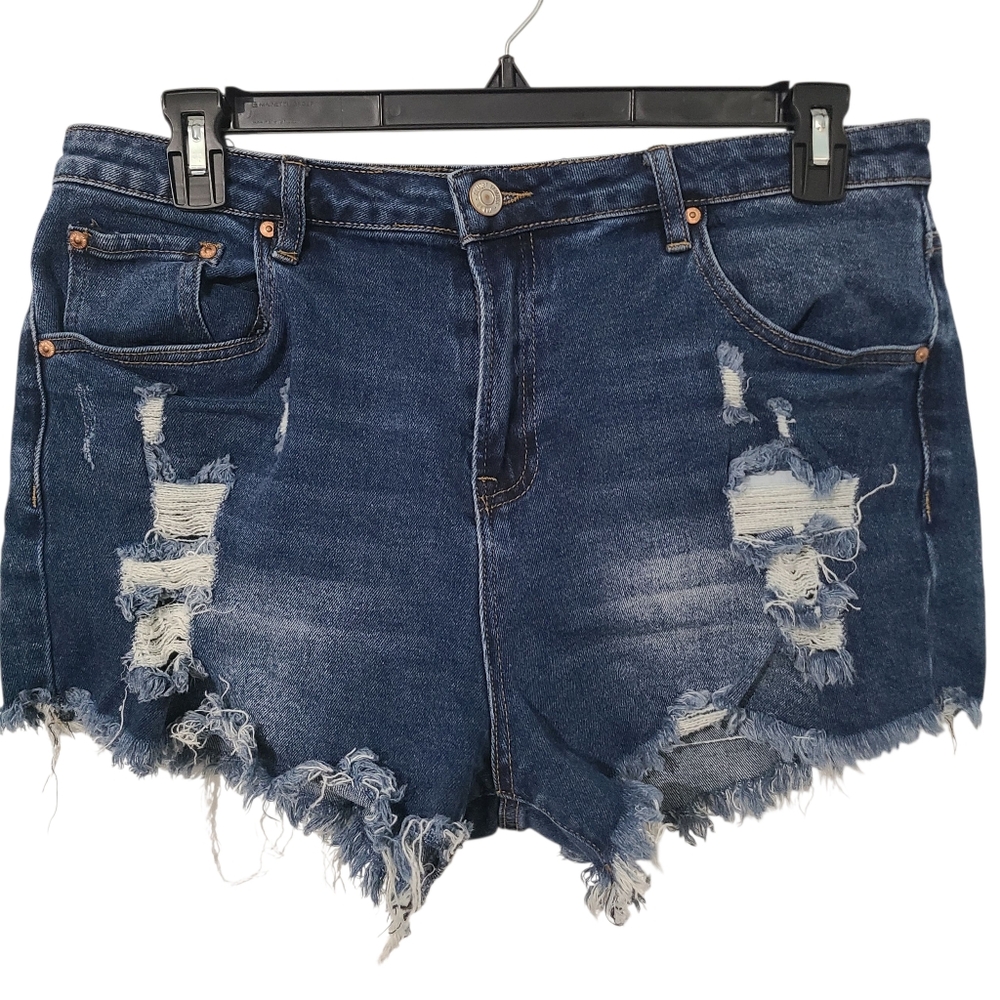 Distressed Denim Shorts